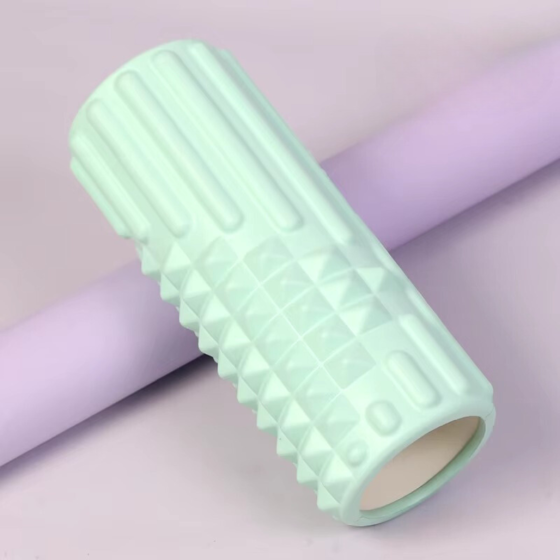 Ролик массажный для йоги и фитнеса,валик гимнастический, зелёный 33 х 13 см EV01C_Greenery Каменец-Подольский