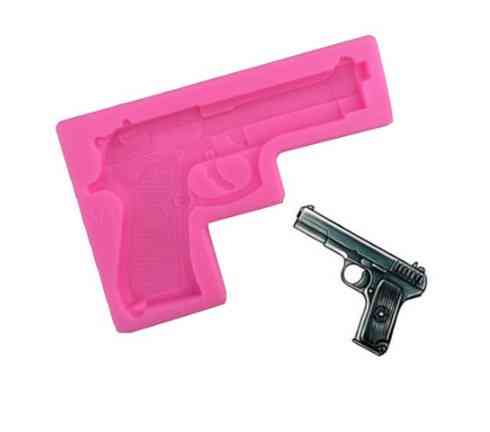 Молд силиконовый Пистолет 105 на 75 мм розовый Киев
