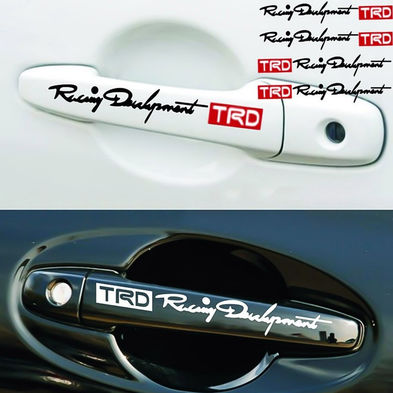 Наклейки на ручки машины Trd номер 7 Белая светоот Киев - изображение 4