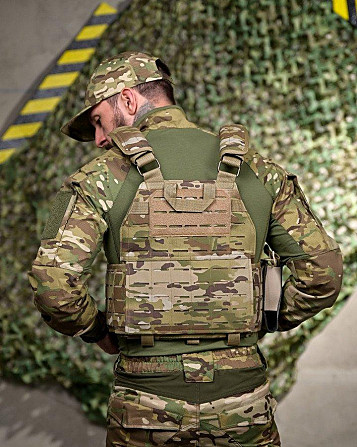 Плитоноска 4 швидкі скидання з напашником мультикам frezzi РП7349 Київ - фото 3