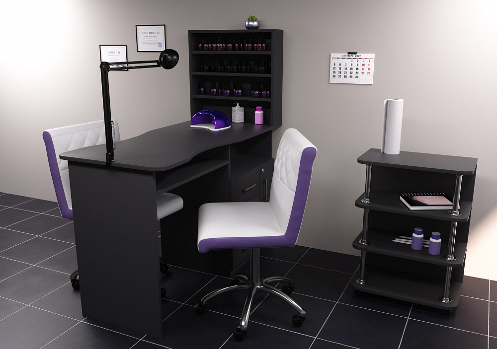 Стіл манікюрний СМ-1, Антрацит, 1230/550/1264 Львів - фото 4