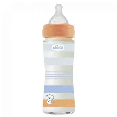 Бутылочка для кормления Chicco Well-Being силикон. от 0 мес, быстрый поток, 240 мл (28721.21) Винница