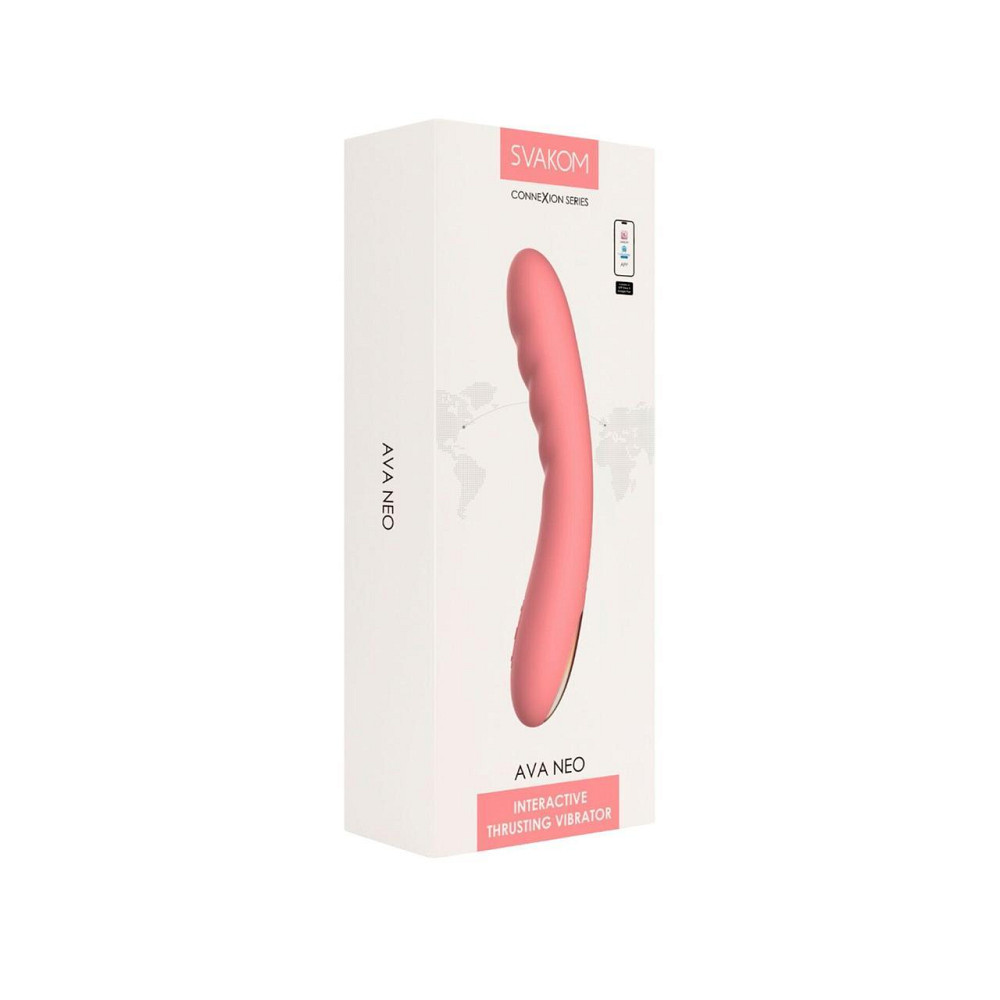 Смарт-вибратор с пульсацией Svakom Ava Neo Peach Pink, 15 режимов работы, водонепроницаемый Sex Aura Киев - изображение 10