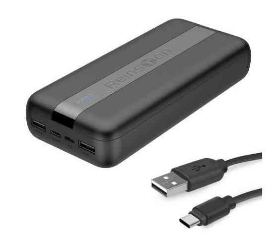 Зовнішній акумулятор Power Bank Reinston EPB027 20000mah Black Вінниця