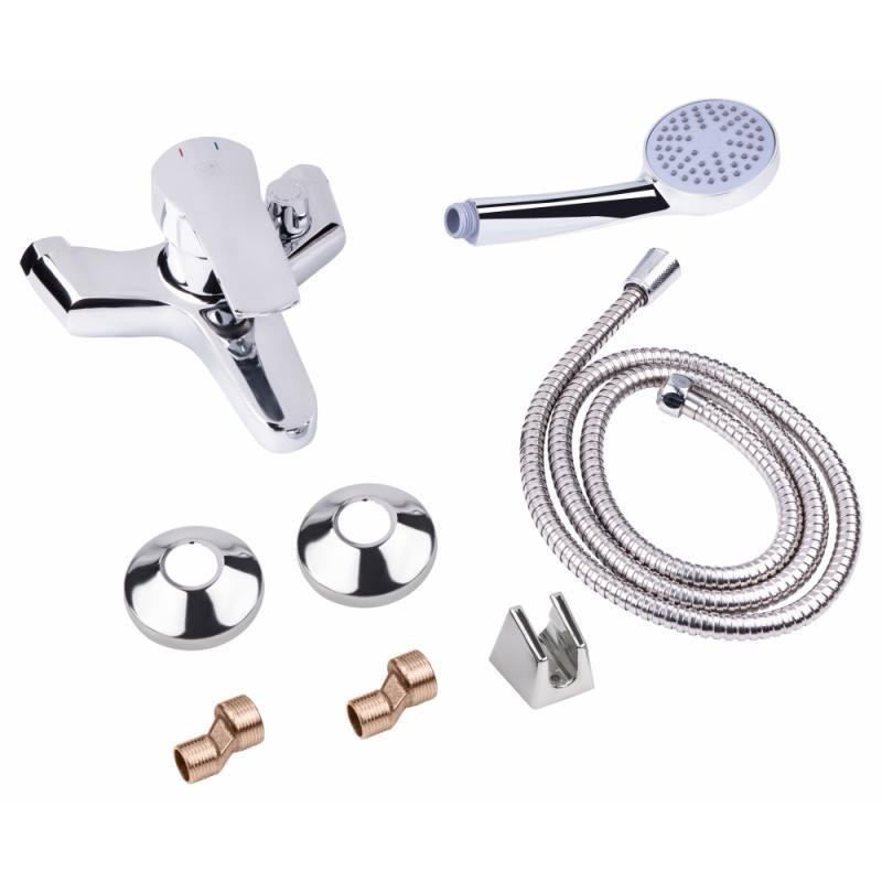 Змішувач для ванни Lidz (CRM) 41 86 006-1 New з душовим гарнітуром (LIDZCRM204900603) Київ - фото 6