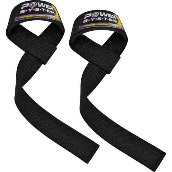 Лямки для тяги Power System PS-3400 Power Straps Black/Yellow Кам'янське