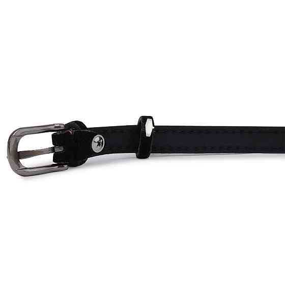 Стильный замшевый ремень для женщин Vintage 20772 Черный Киев