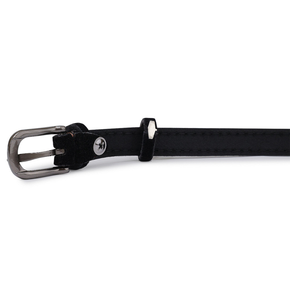 Стильный замшевый ремень для женщин Vintage 20772 Черный Киев - изображение 4