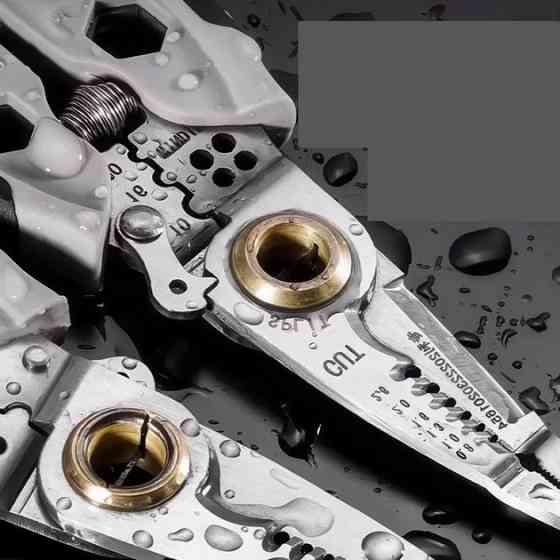 Инструмент для снятия изоляции 16 в 1, обжима клемм, зачистки проводов Мультитул стриппер XG-28 Киев