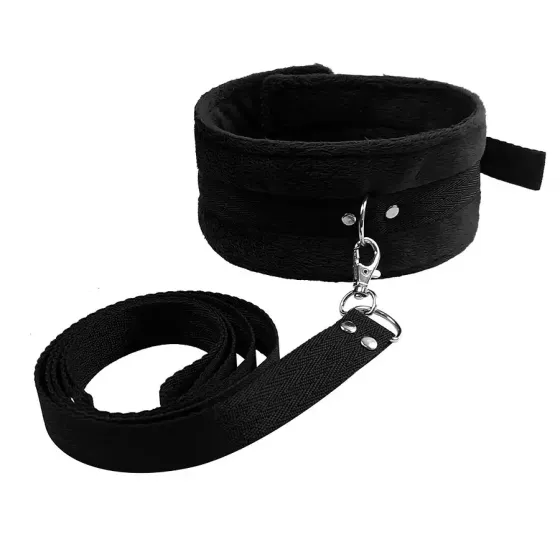 Набір нашийник з повідцем та маска Art of Sex - Soft Touch Light, Чорний Львів