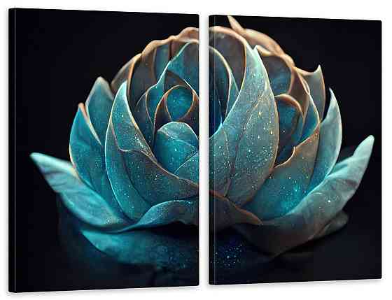 Модульная картина в гостиную / спальню   Квітка Лотос  TLV-2_131 90x132  см Киев