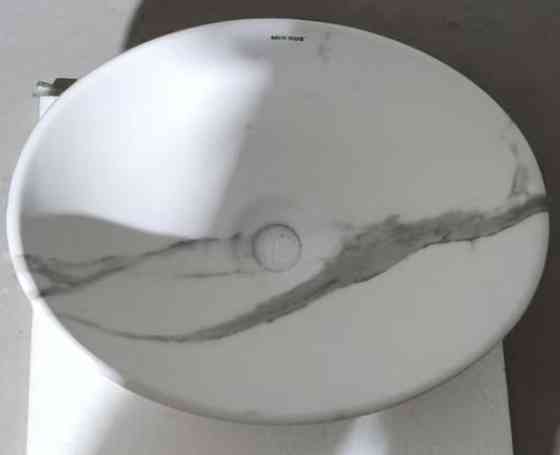 Раковина накладна MIXXUS PREMIUM ELLIPSE-0108 MARBLE 400х330х145mm   ( MP6526 ) 29206 Харьков
