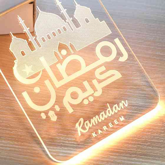 Декоративна LED лампа Ramadan, набір 2шт, на батарейках, прикраса на стіну або вікно Рамадан Київ