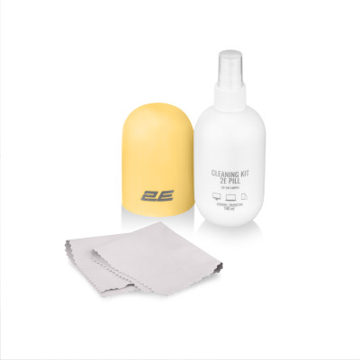Спрей для очистки 2E PILL 140ml for office equipment +Microfibre 20 cm, white-yellow (2E-SK140YW) Винница - изображение 2