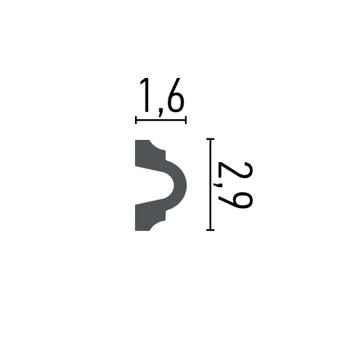 Угловой элемент полиуретановый Grand Decor HCR 501-1 Днепр