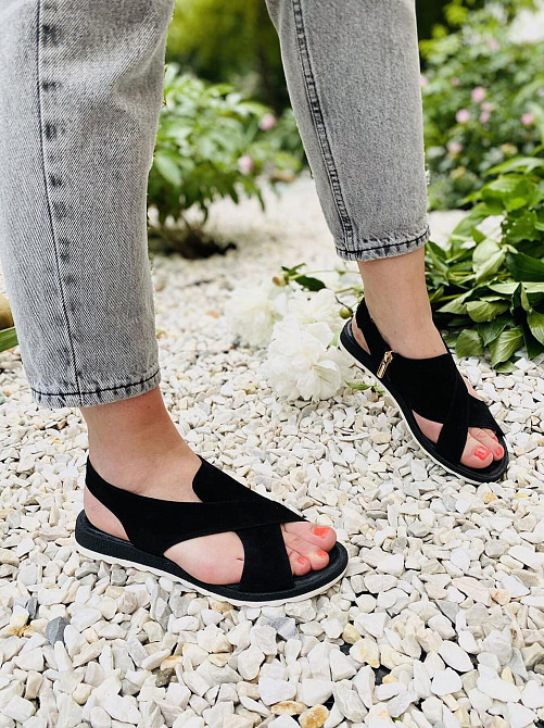 VIKTTORIO Босоніжки жіночі VIKTTORIO Лена чорні (літо, замша натуральна) (3683) Коломыя - изображение 8