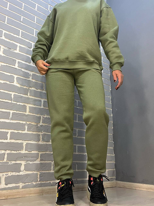 Штаны женские Pepper&mint 24-13 спортивные джоггеры резинка на талии утепленные хакі, хаки, L Киев - изображение 10