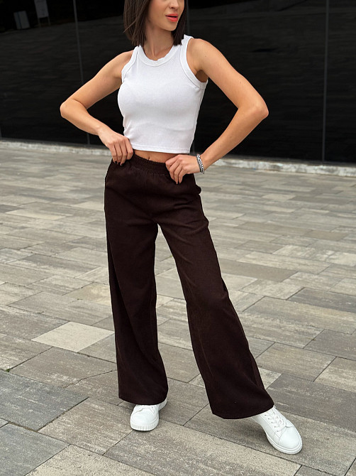 Женские вельветовый штаны палаццо 