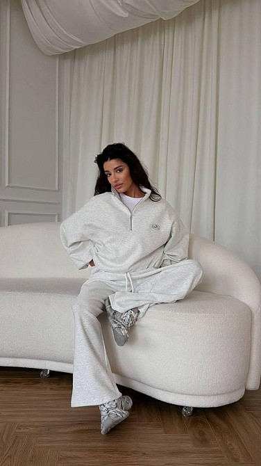 Женский стильный повседневный костюм двойка, кисная трехнить петля Меланж, 46/48 Одесса - изображение 3