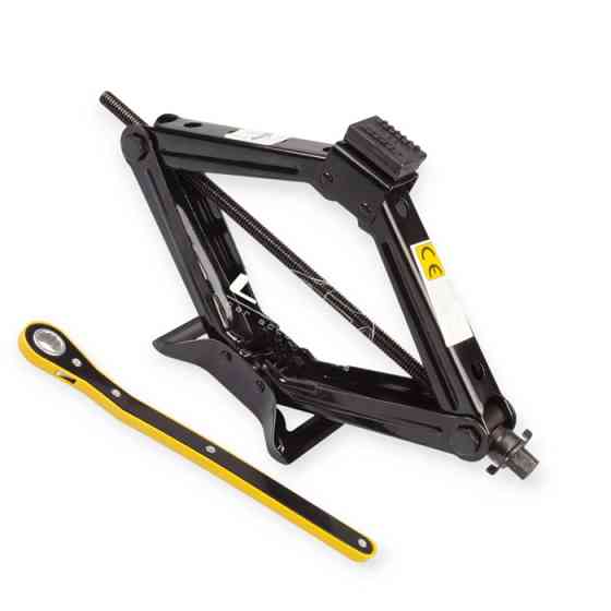 Домкрат ромбовий 2 т, 110-400 мм, гумова опора, тріскачка Мукачево