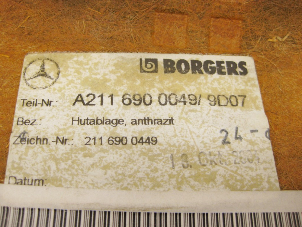 Mercedes-Benz  A2116900049 9D07 Задня полиця антрацит E-Class W211 Одесса - изображение 9