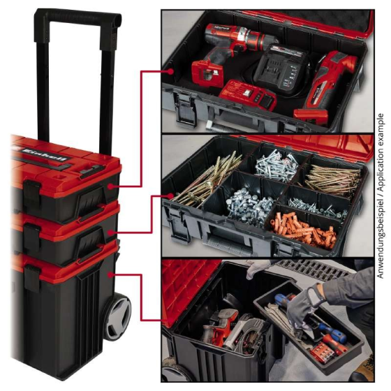 Якісний пластиковий кейс Einhell E-Case Tower : навантаження до 120 кг (4540015) Київ