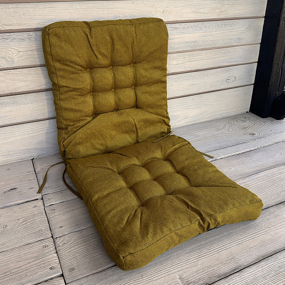 Подушка для стільців (50x120х8 см) подвійна Decorator Мальмо колір мустард 84-126 Київ - фото 1