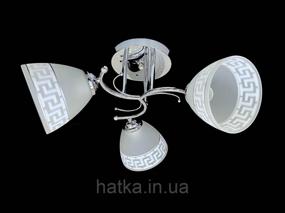 Люстра потолочная на 3 плафона 9506E/3 Хром Киев - изображение 1