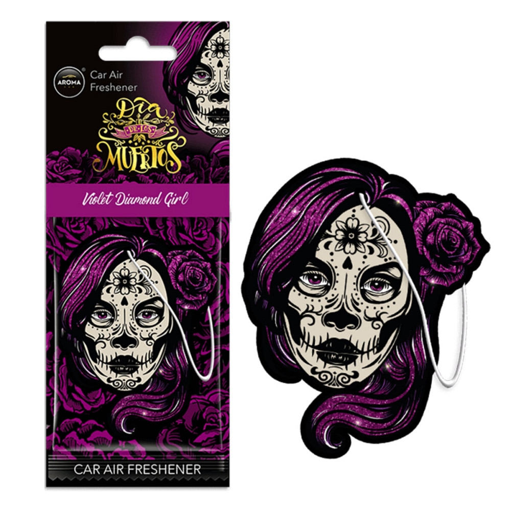 Ароматизатор Aroma Car Cellulose Dia De Los Muertos - Violet Diamond Girl сухий Киев - изображение 1