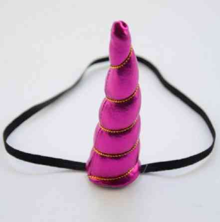 Дитяча пов'язка "Єдиноріг", малинова - висота рогу 14см, окружність універсальна (на резинці) Київ