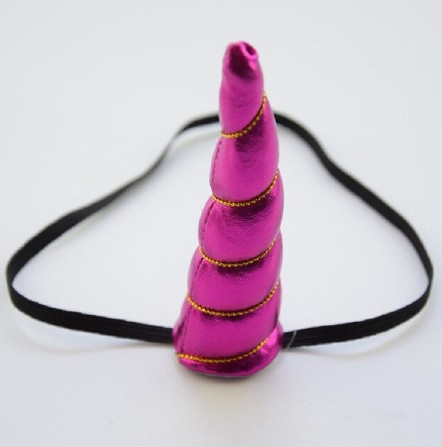 Дитяча пов'язка "Єдиноріг", малинова - висота рогу 14см, окружність універсальна (на резинці) Київ - фото 2