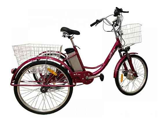 Електровелосипед 24 500W дорожній триколісний PAS бордовый ТМ KELB.BIKE Київ