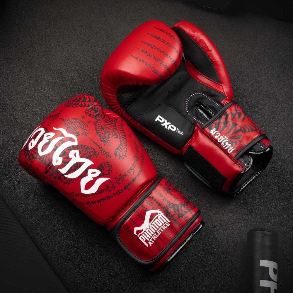 Боксерські рукавиці Phantom Muay Thai Red 12 унцій (капа в подарунок) Київ - фото 8