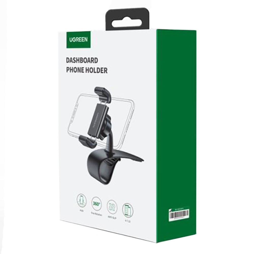 Автодержатель для телефона UGREEN LP189 Dashboard Snap Clip Phone Holder Black Киев - изображение 2
