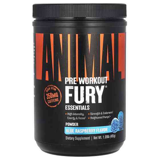 Передтренувальний комплекс Universal Nutrition Animal Fury 495 г, Blue Raspberry Луцьк
