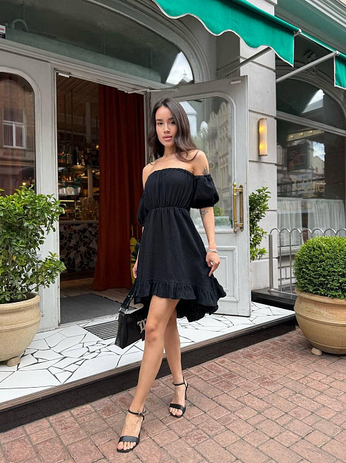 Женское легкое романтическое платье с открытыми плечами муслин Белый, 46/48 Одесса - изображение 3