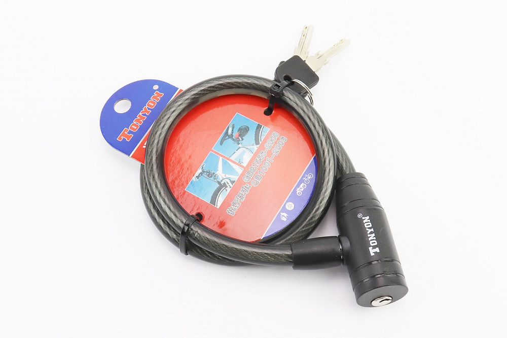 Замок протиугінний тросовий 650х12мм під ключ, TY407E Київ - фото 1