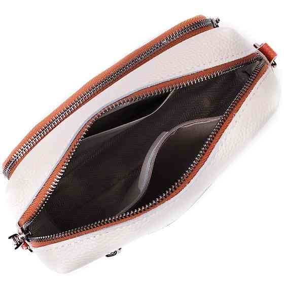 Удобная сумка для женщин на каждый день из натуральной кожи Vintage 22589 Белая Киев