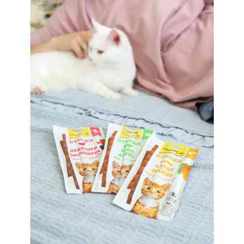 Ласощі GimCat Superfood Duo-Sticks для котів палички з яловичиною та яблуками 3 шт Київ