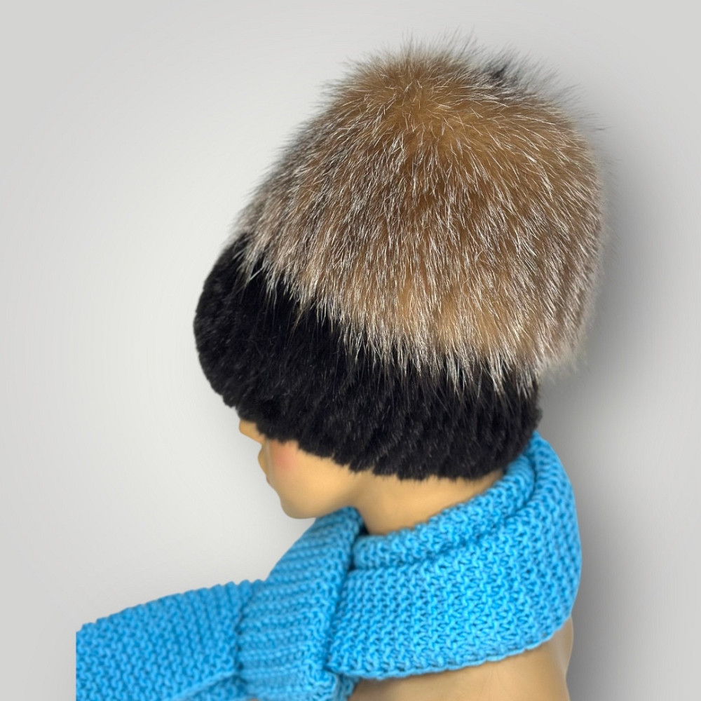 Шапка хутряна жіноча Сюзанна Коричневий Харків - фото 2