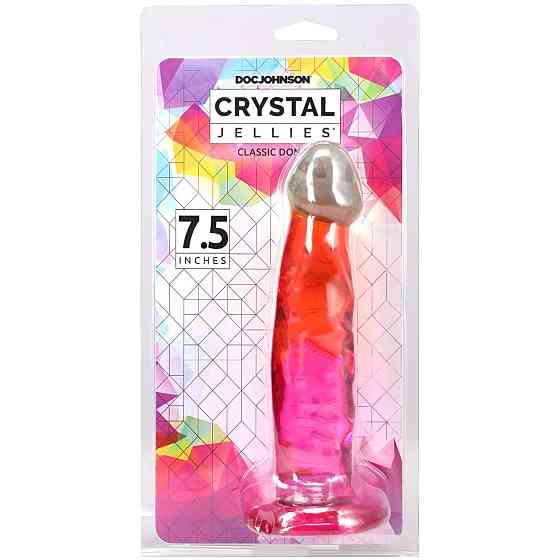 Дилдо Doc Johnson Crystal Jellies - 7.5 Inch Classic Dong - Rainbow Sex Aura Київ