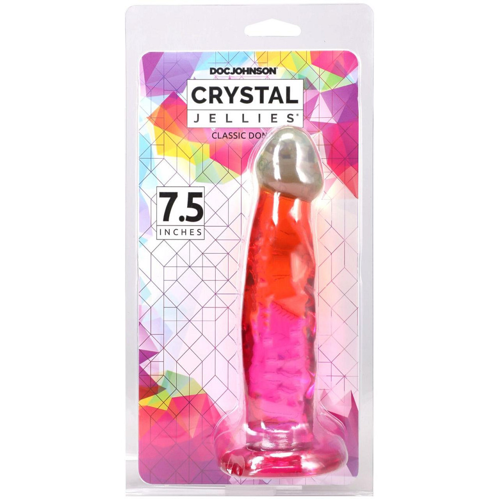 Дилдо Doc Johnson Crystal Jellies - 7.5 Inch Classic Dong - Rainbow Sex Aura Київ - фото 5
