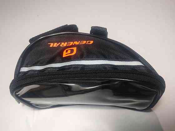 Сумка-чохол для телефону на велосипед (під винос керма, чорна під карбон) Мукачево