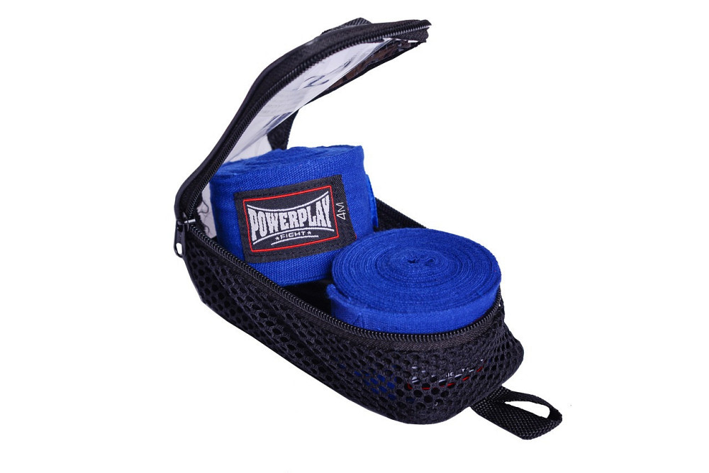 Бинти для боксу PowerPlay 3046 Сині  NYLON (3м) Луцьк - фото 8