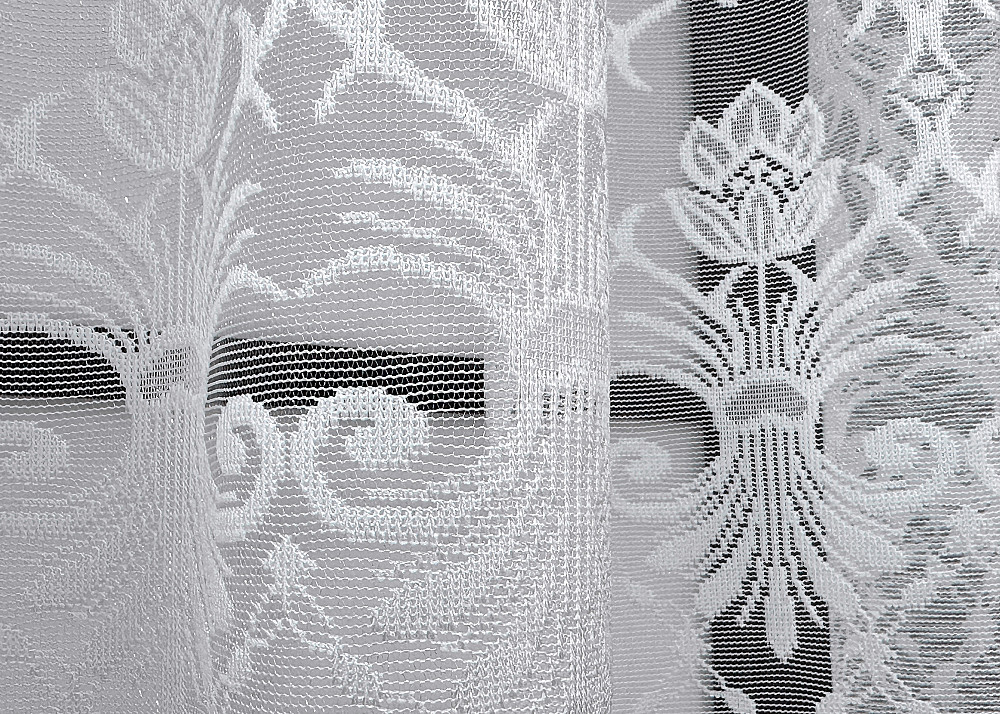 Коротка тюль, висота 1,2м, жаккард "Jak-1" колір білий 695т Київ - фото 5