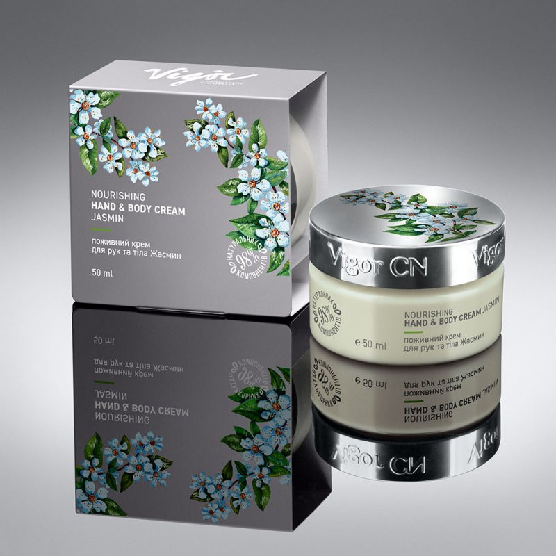 Живильний крем для рук і тіла Жасмин Vigor 50 мл Київ - фото 1