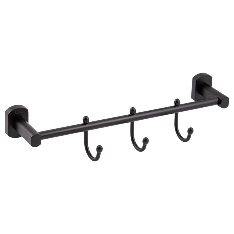 Крючки для полотенец в ванную Qtap Liberty BLM 1154-3 черные Киев - изображение 1
