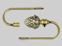 Підхват для штор Orvit Гак (для закінчення 16 мм) 170 Х 90 мм Антик (00-00000255) Львов - изображение 3