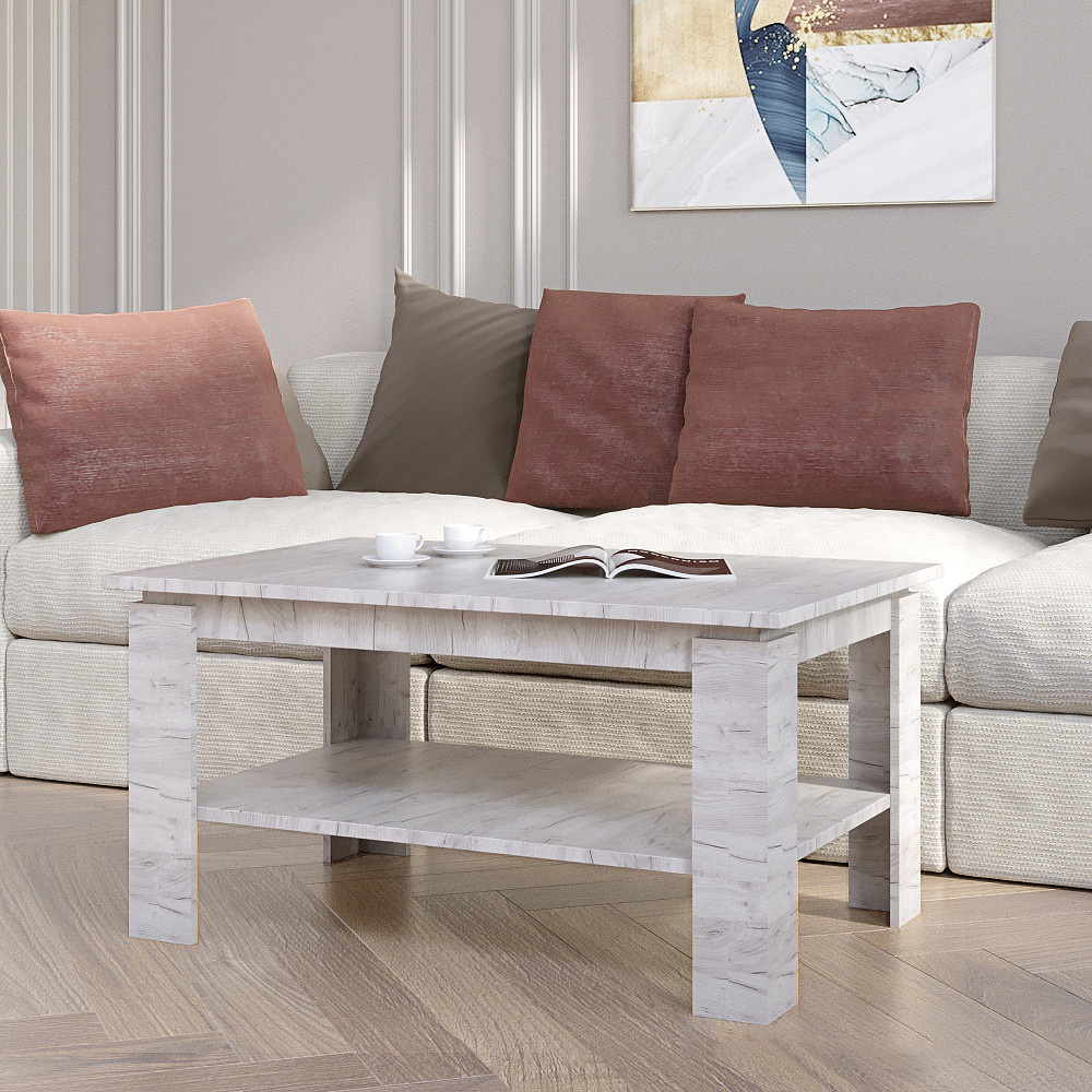 Стол журнальный Эверест Соната СЖ-910 для гостиной дуб крафт белый (DTM-2709) Львов - изображение 2