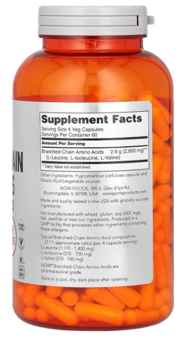 BCAA аминокислоты Now Foods Amino Acids Sports 240 капс Киев - изображение 2